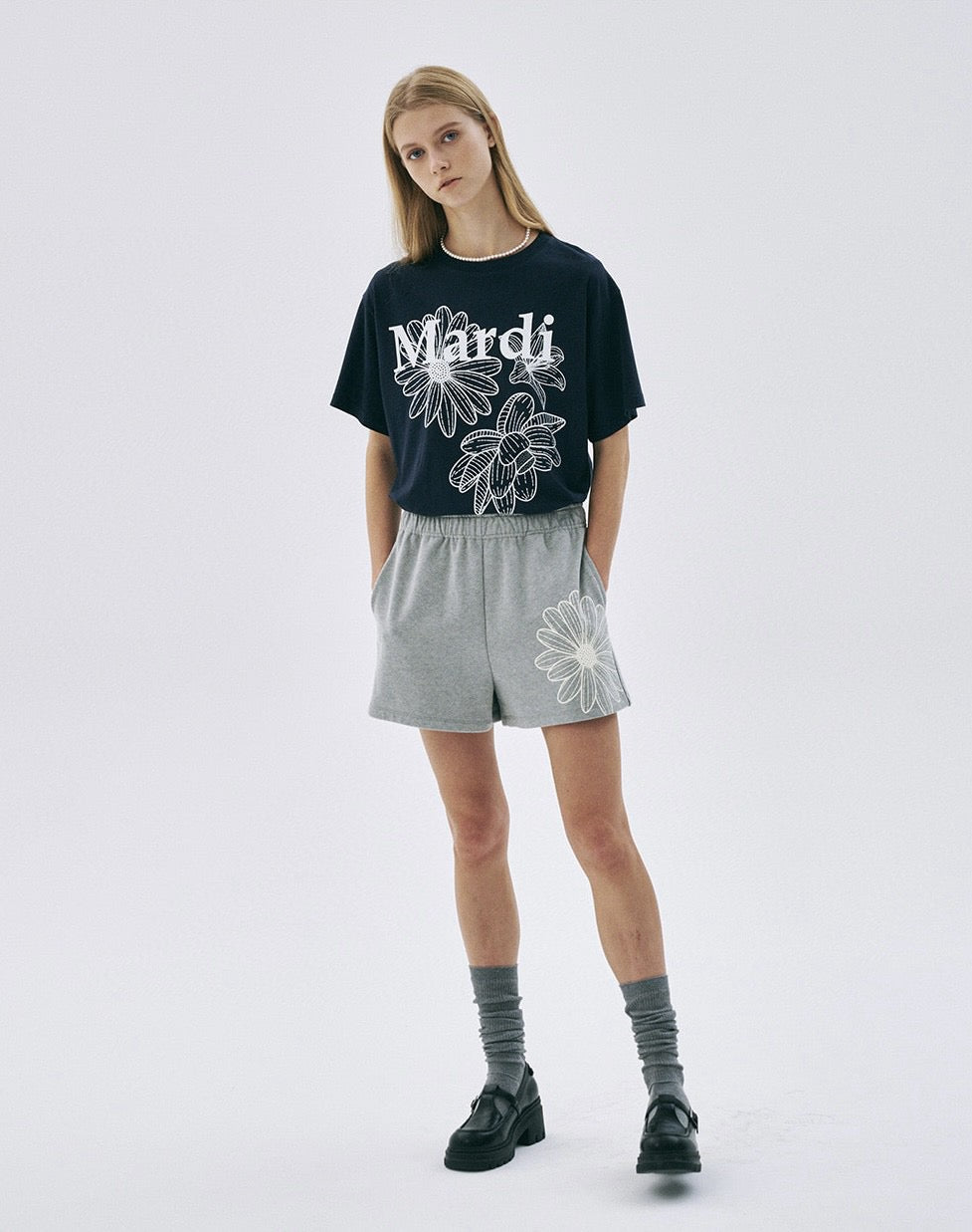 Mardi flower印花 tee