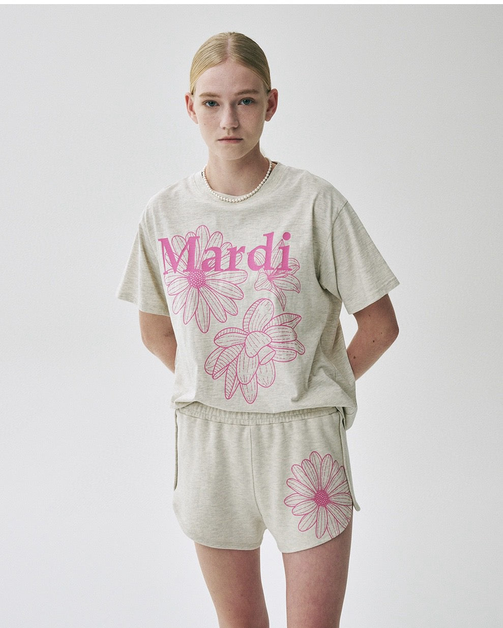 Mardi flower印花 tee