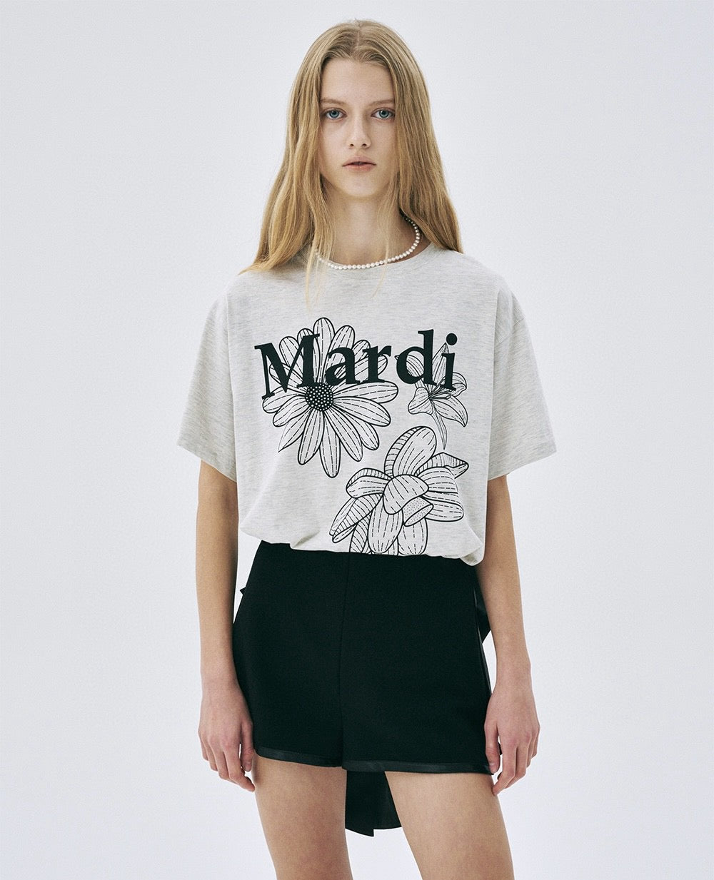 Mardi flower印花 tee