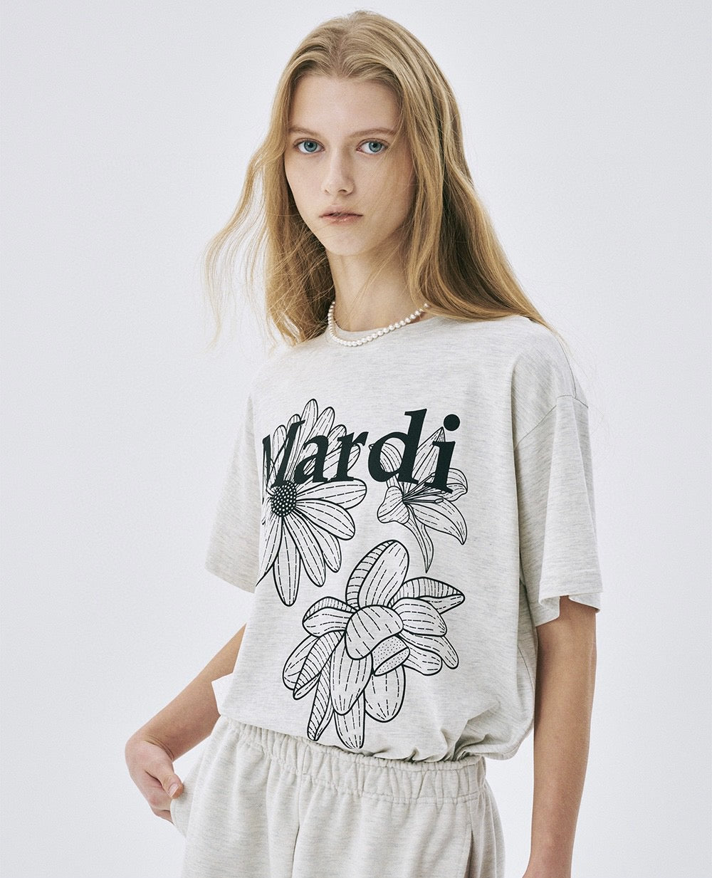 Mardi flower印花 tee