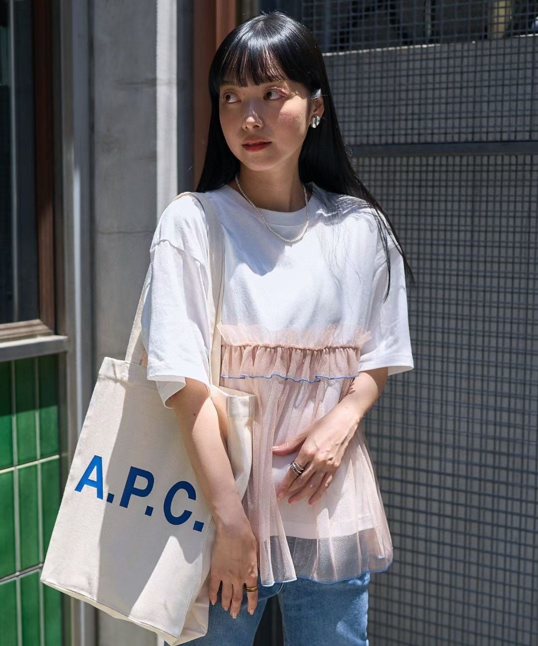 Frapbois網紗tee