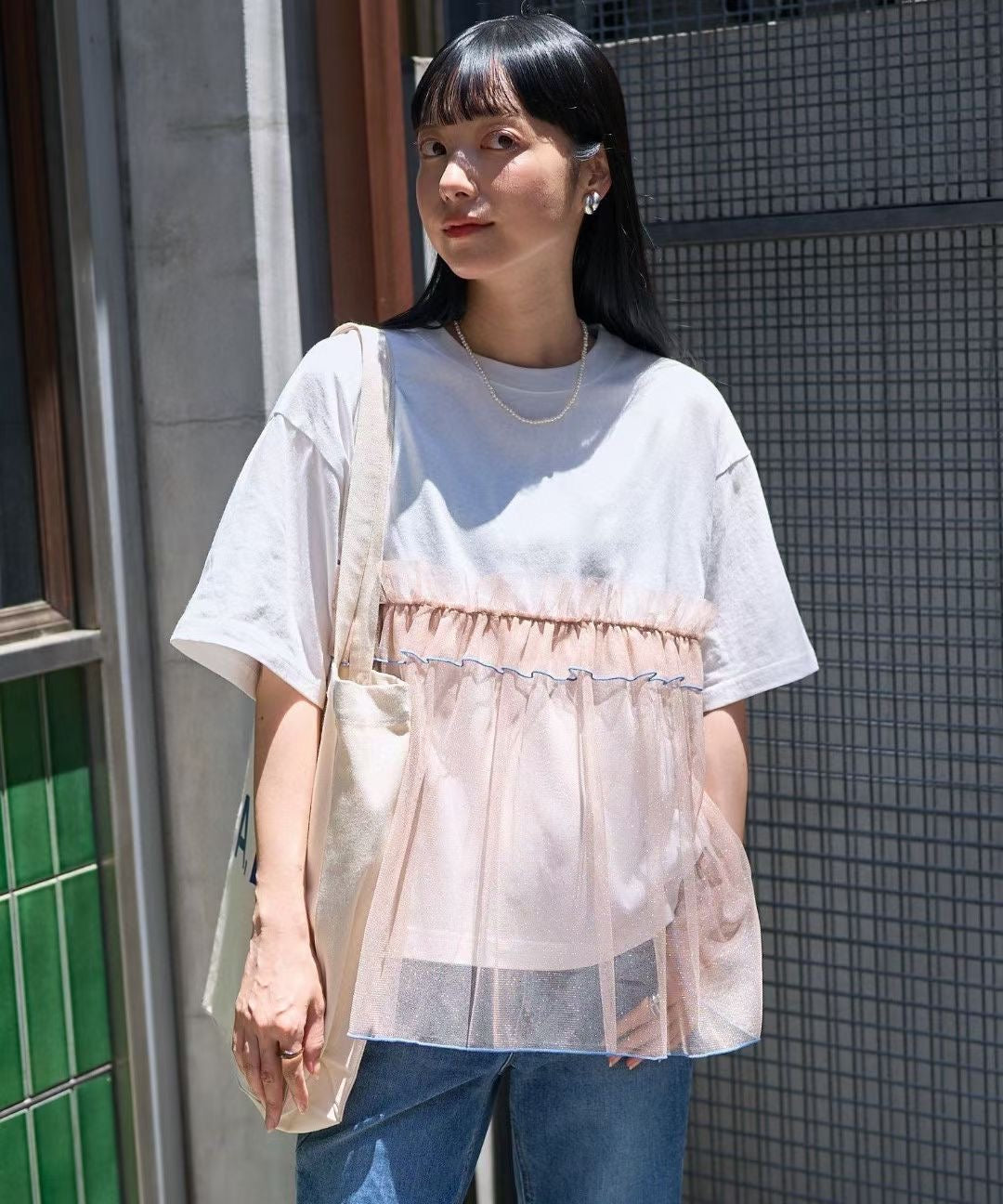 Frapbois網紗tee