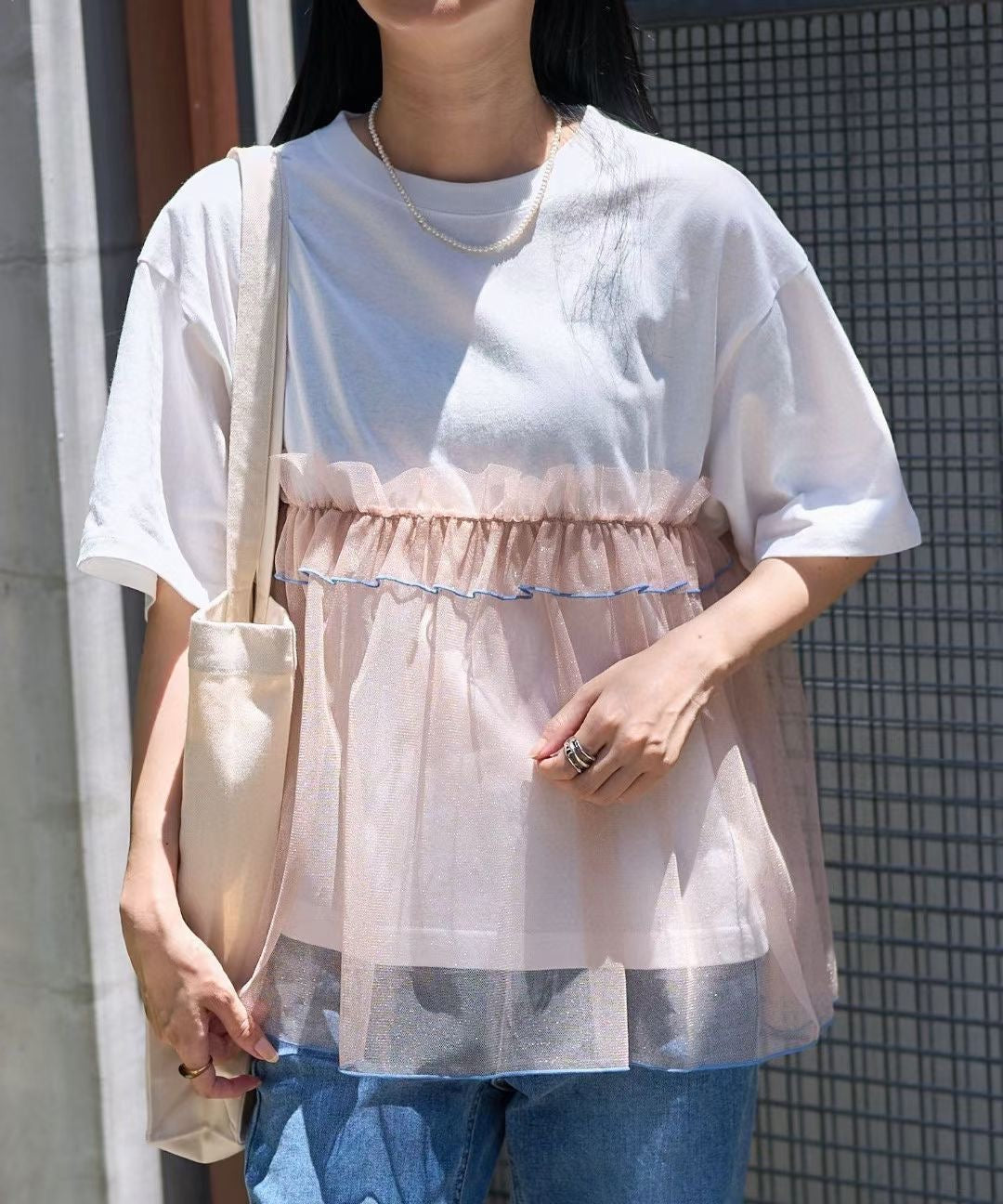 Frapbois網紗tee