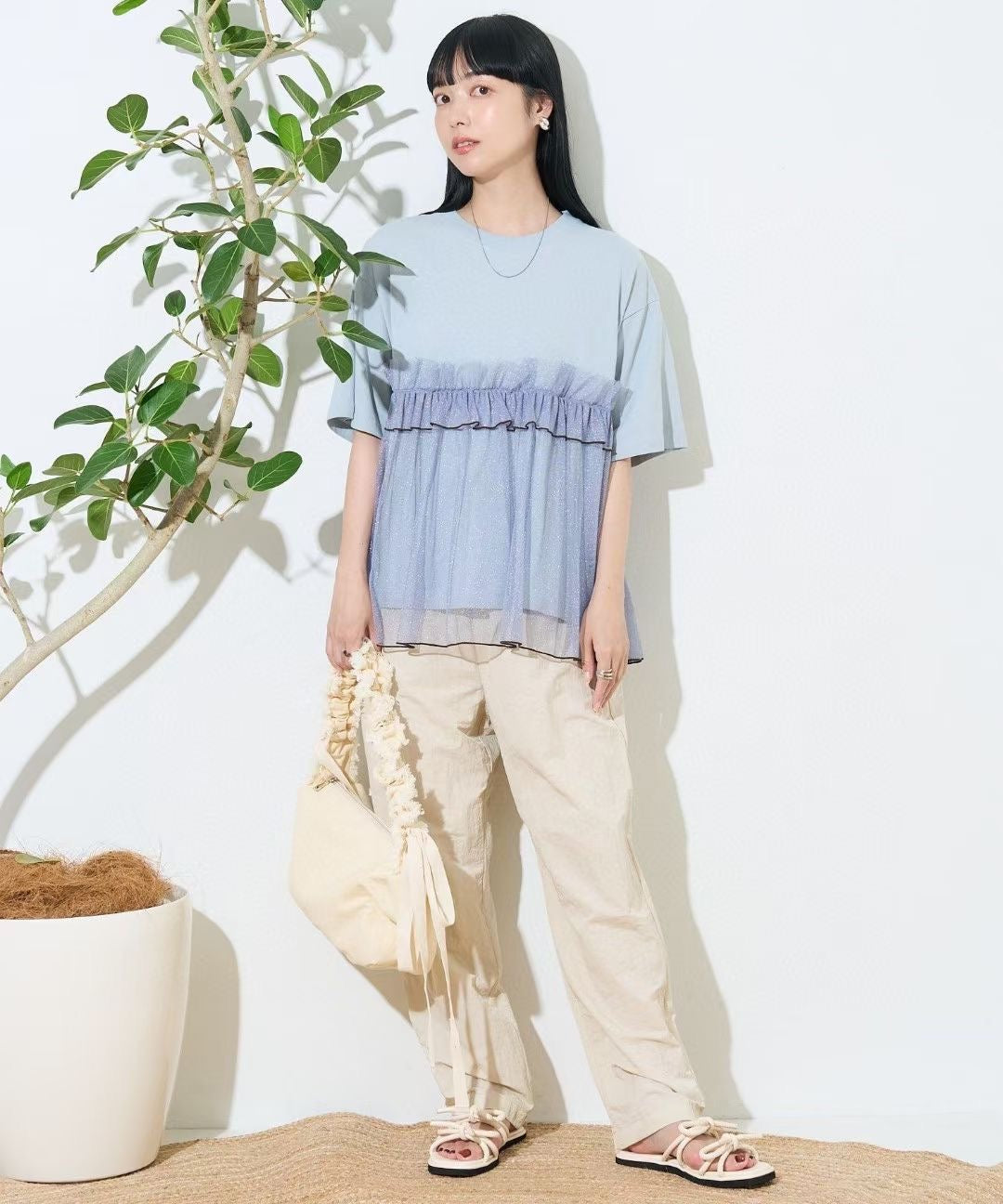 Frapbois網紗tee