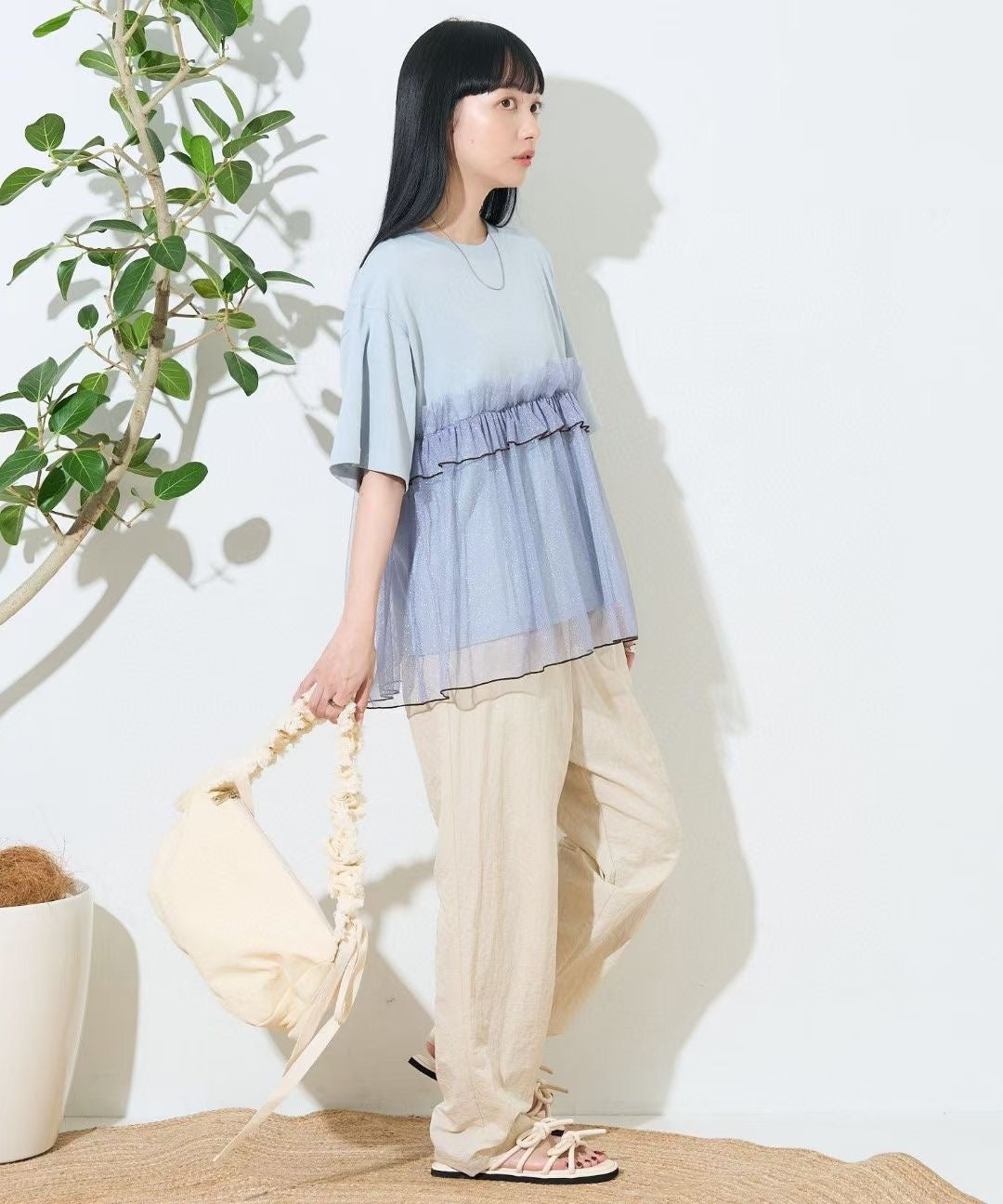 Frapbois網紗tee
