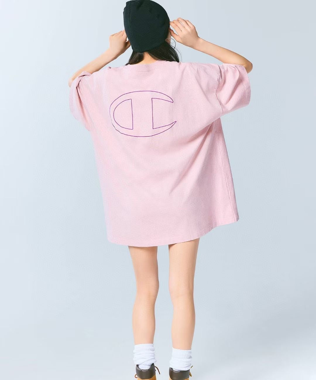 X girl x champion 中長tee