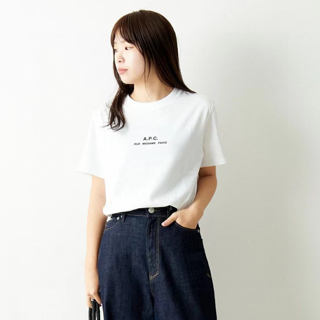 A.P.C 字母刺繡tee