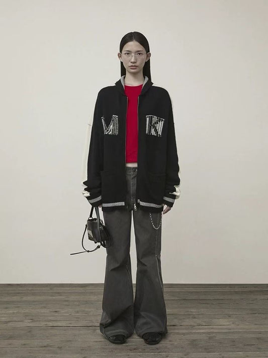 Matin Kim針織zip jacket