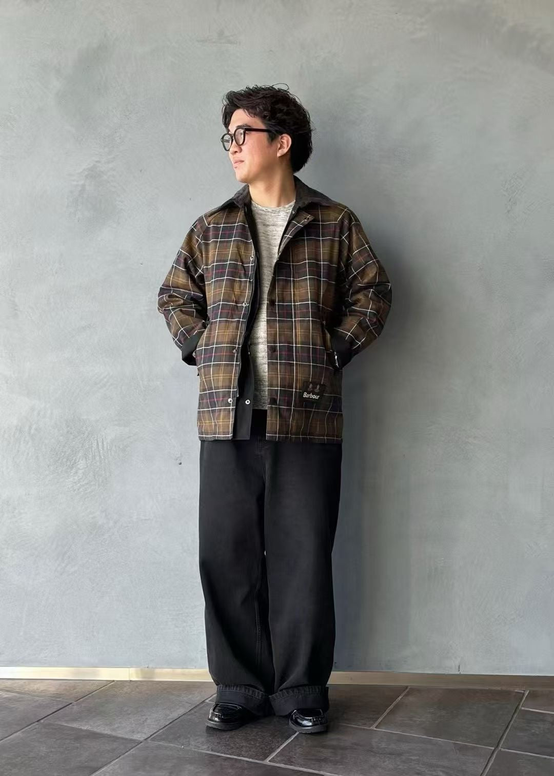 Barbour雙面格仔外套