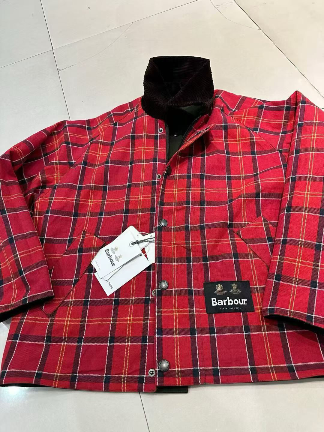 Barbour雙面格仔外套