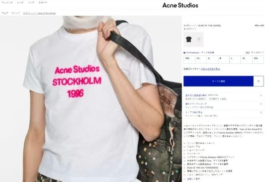 Acne studios 植絨logo tee