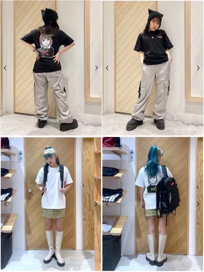 X girl 人像tee