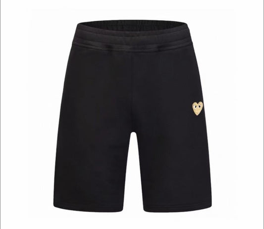 CdG play 金色心心短褲