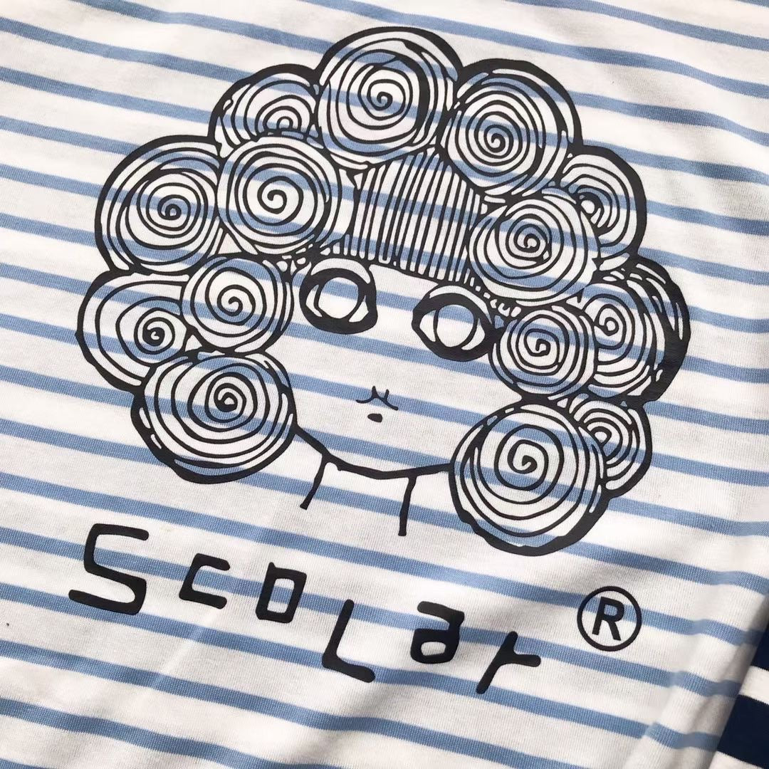 Scolar 撞色間條tee