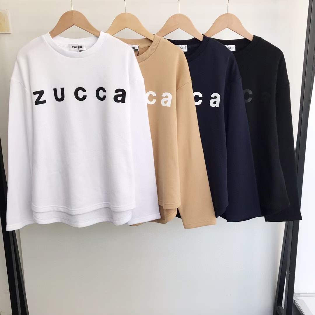 Zucca 淨色logo印花衛衣