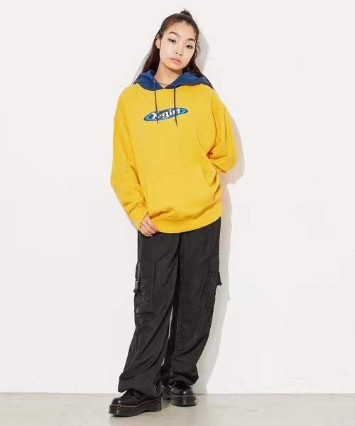 X girl接拼hoodies