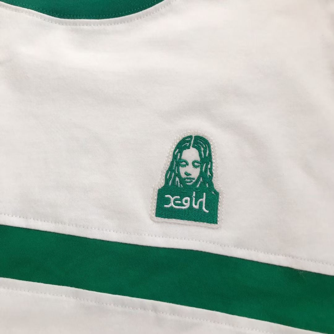 Xgirl撞色間條tee