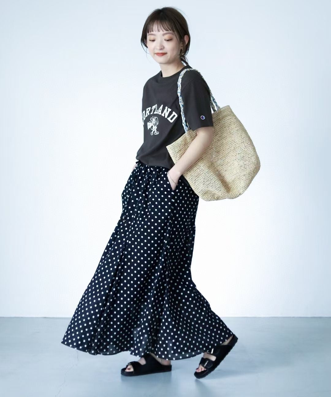 Champion pattern 字母tee
