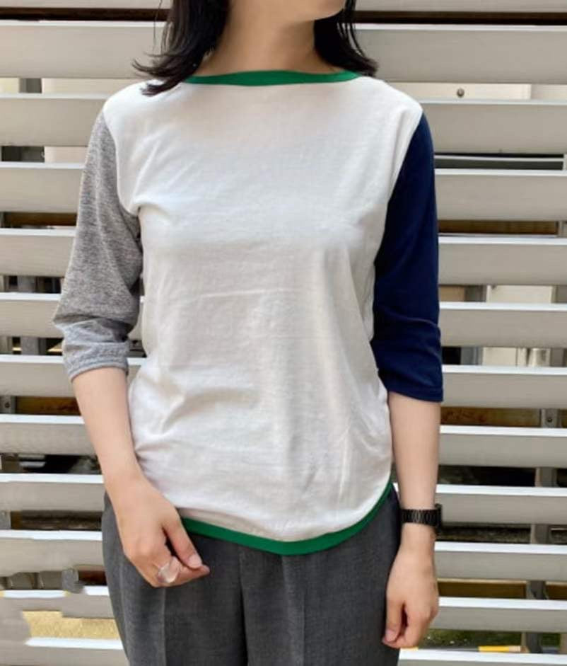 Beams boy 7分袖tee