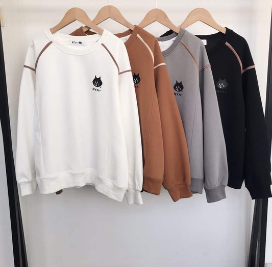 Nenet撞色印花衛衣