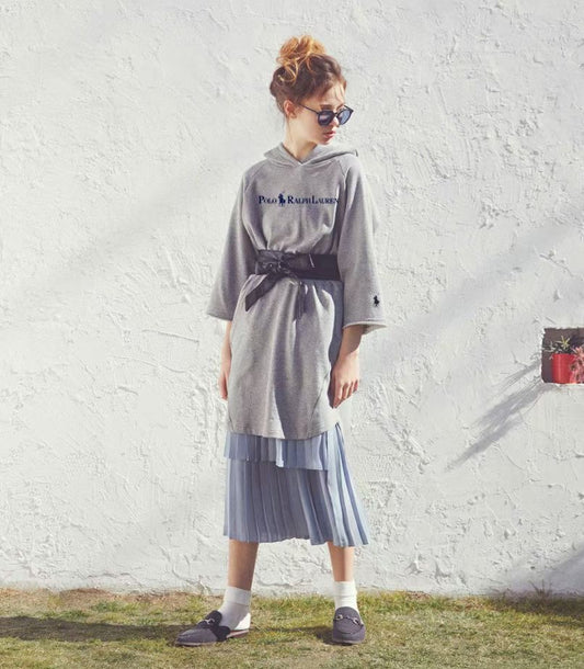 Polo hoodies 9分袖one piece