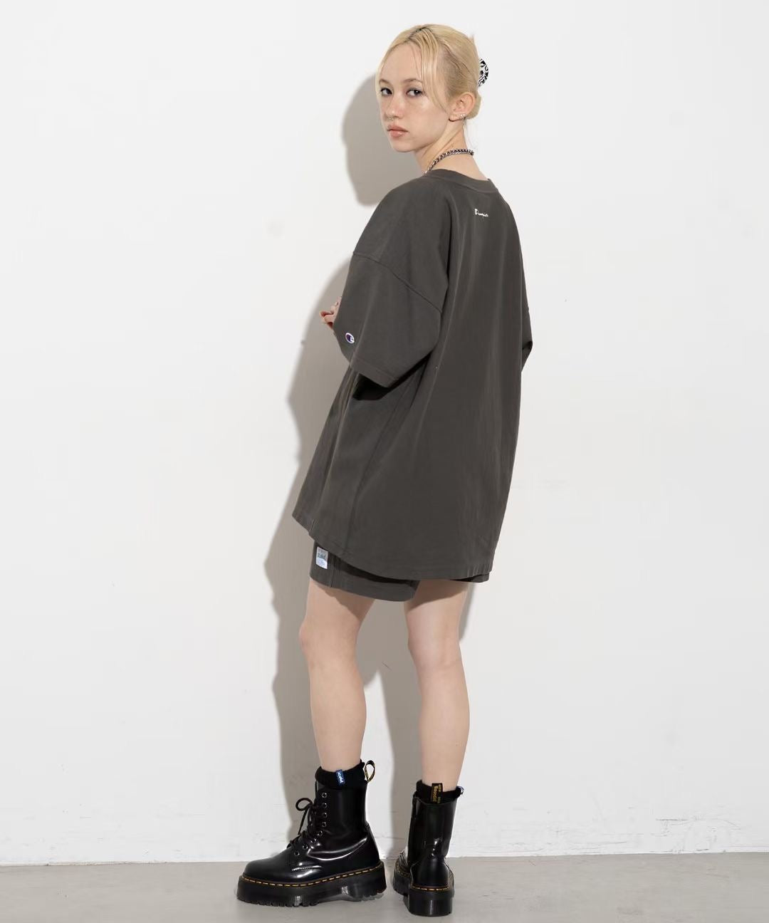 X girl x champion tee