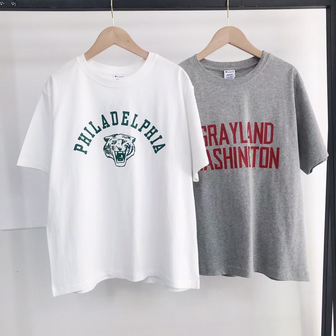 Champion pattern 字母tee