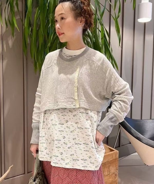 Beams 碎花打底衫