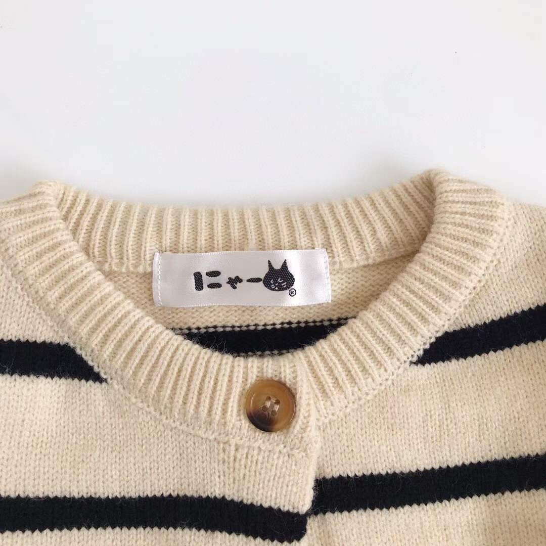 Nenet間條sweater cardigan