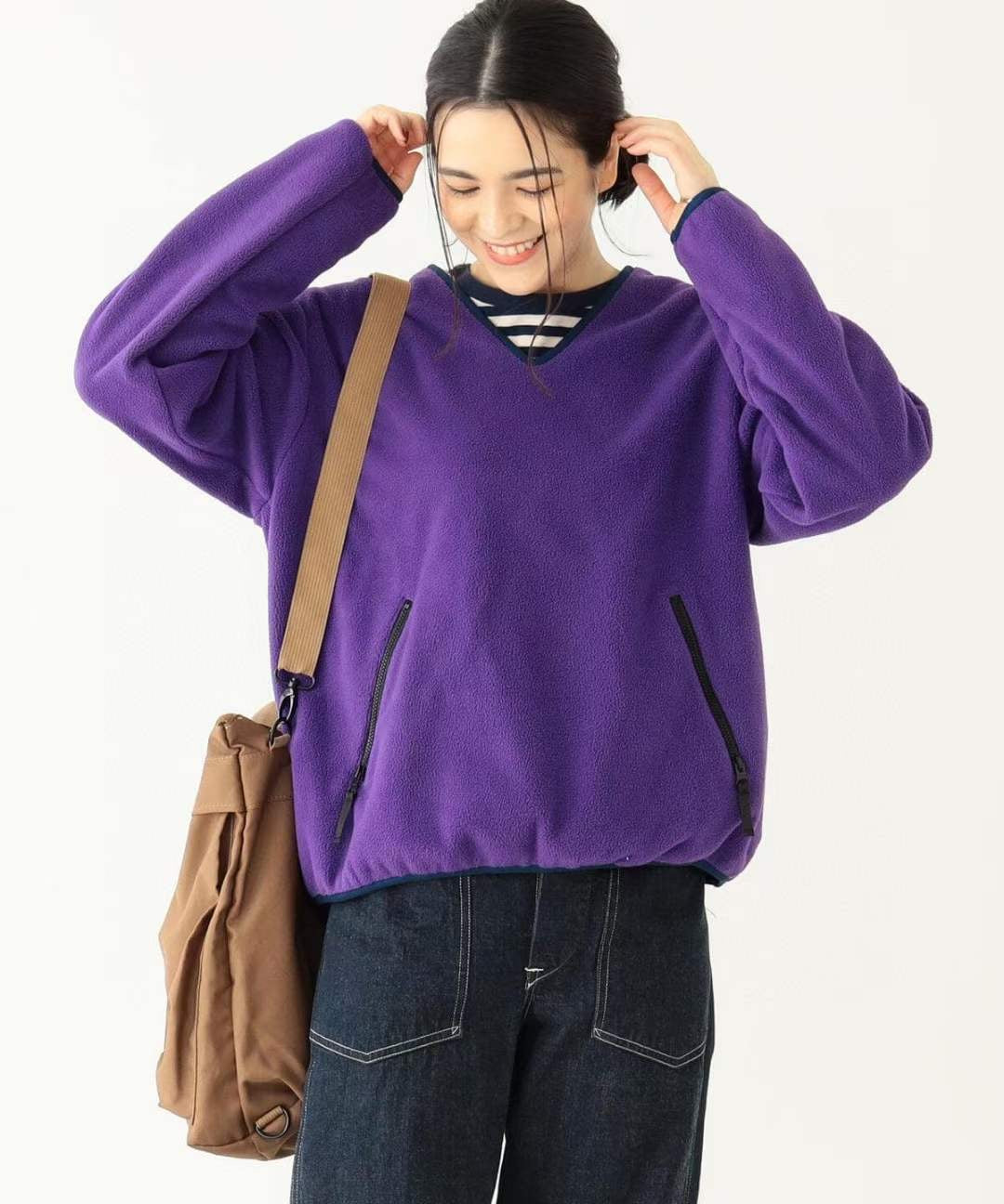 Beams boy 搖粒絨2way 衛衣