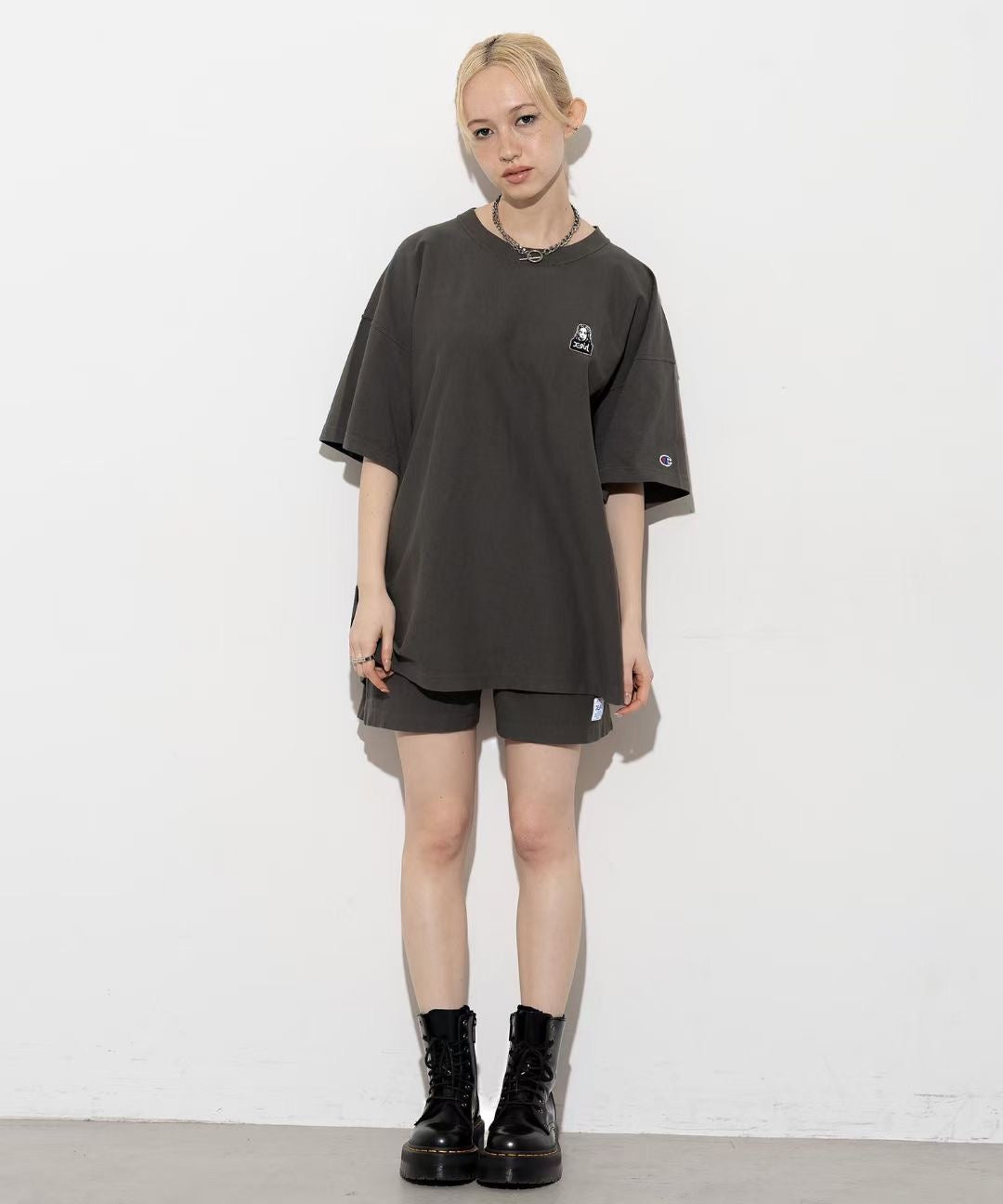 X girl x champion tee