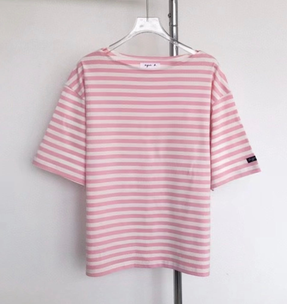 Agnes b 間條tee