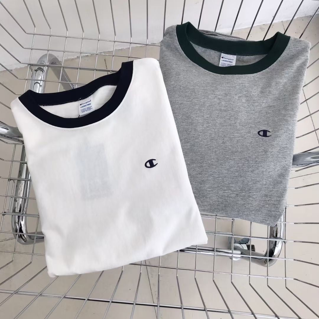 Champion 接拼 撞色tee
