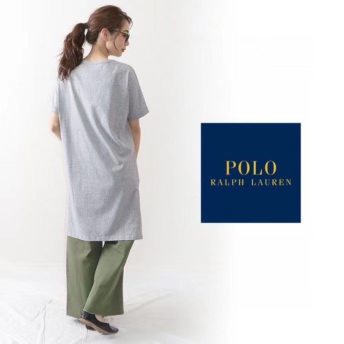 Polo刺繡開叉one piece