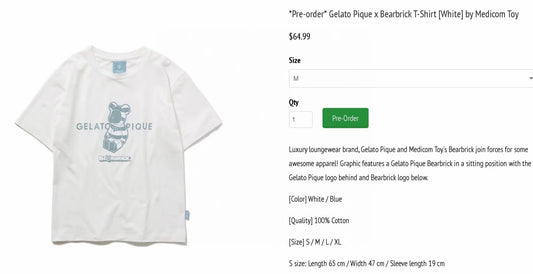 Gelato Pique x bearbrick tee