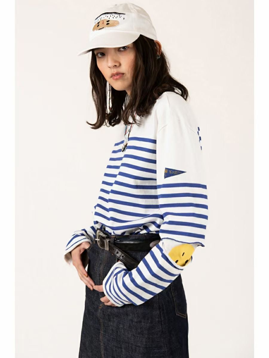 Kapital 長袖間條tee