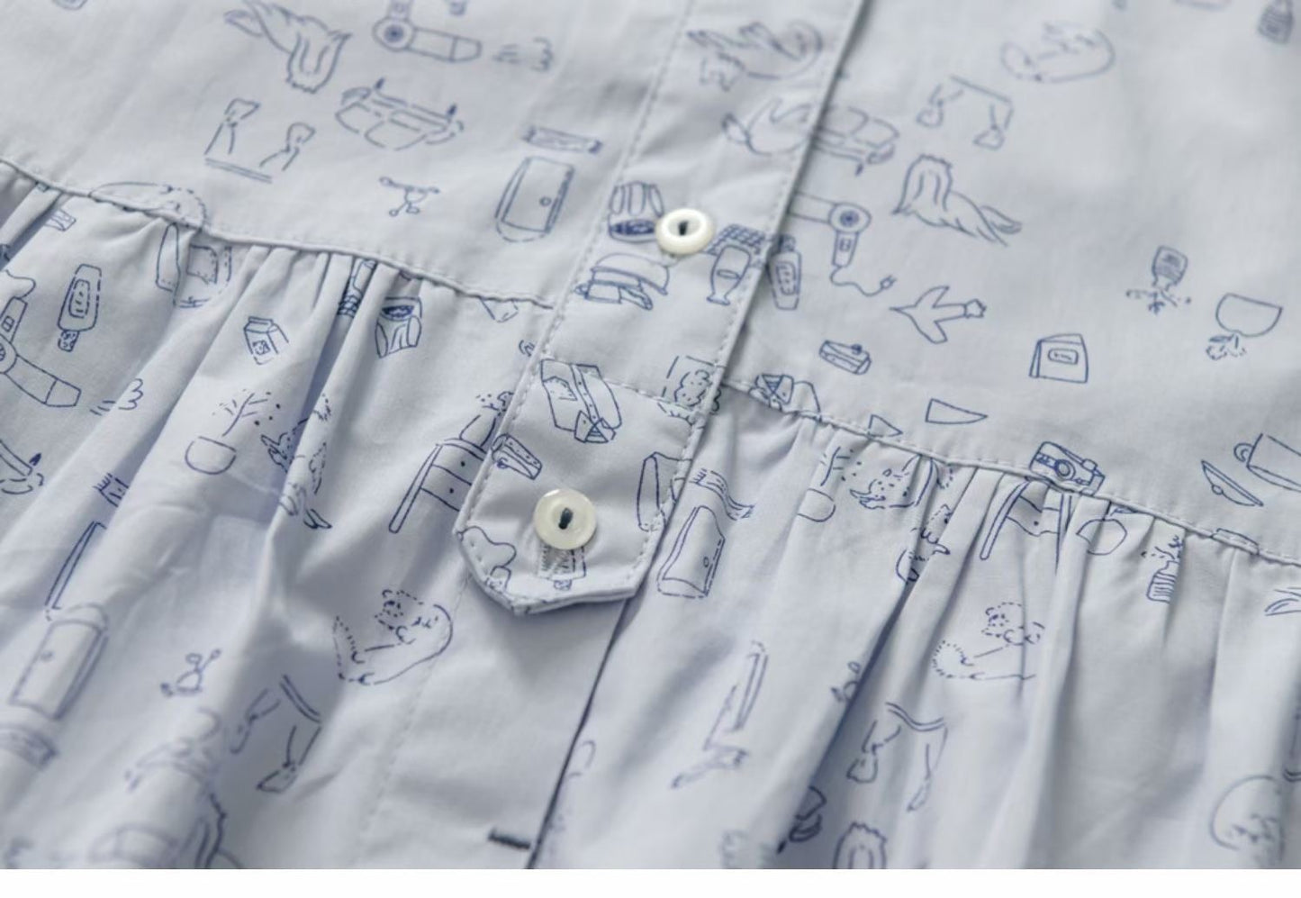 Pou Dou dou 手繪滿印裇衫