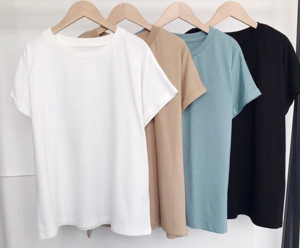 日單淨色tee