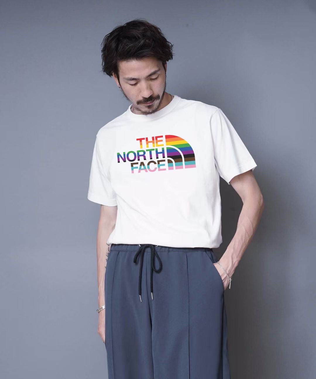 TNF rainbow tee