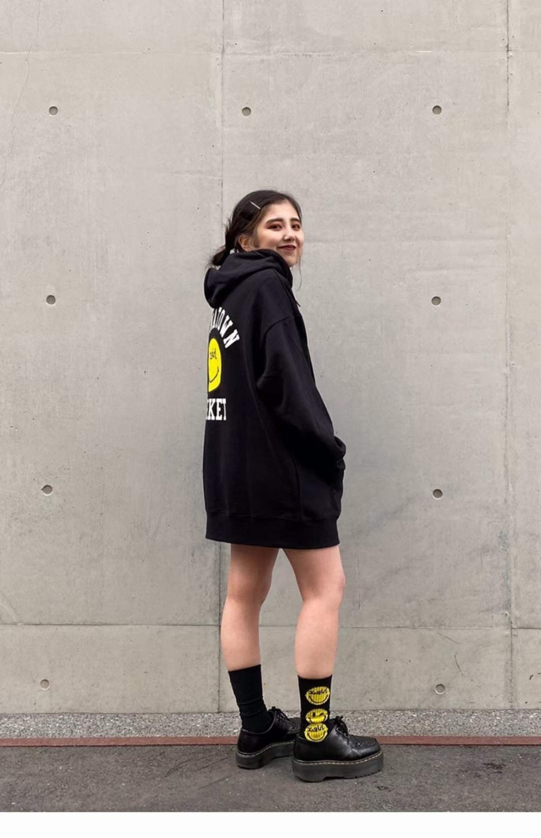X girl smile hoodies