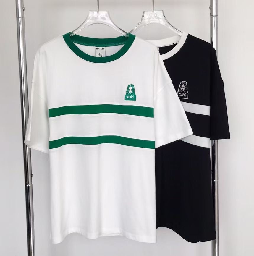 Xgirl撞色間條tee