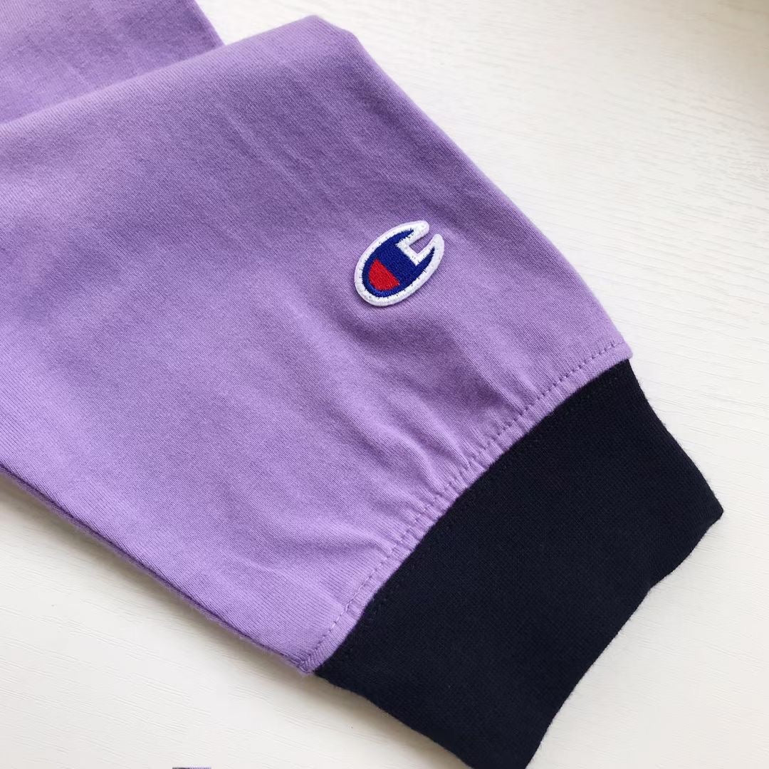 Champion 接拼 撞色tee