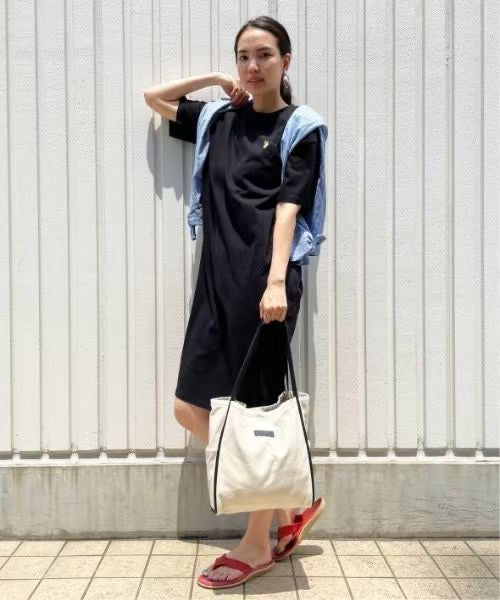 Polo 刺繡中長裙