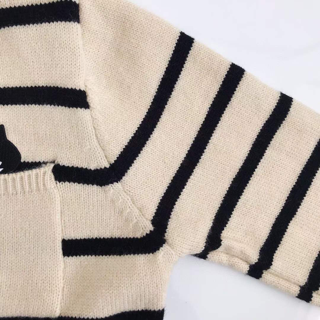 Nenet間條sweater cardigan