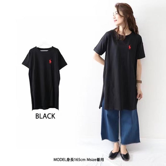 Polo刺繡開叉one piece