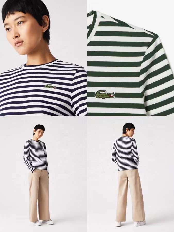 Lacoste 間條tee