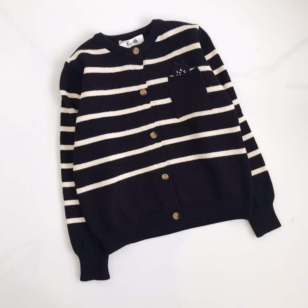 Nenet間條sweater cardigan
