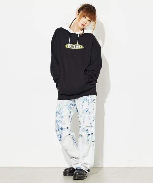 X girl接拼hoodies