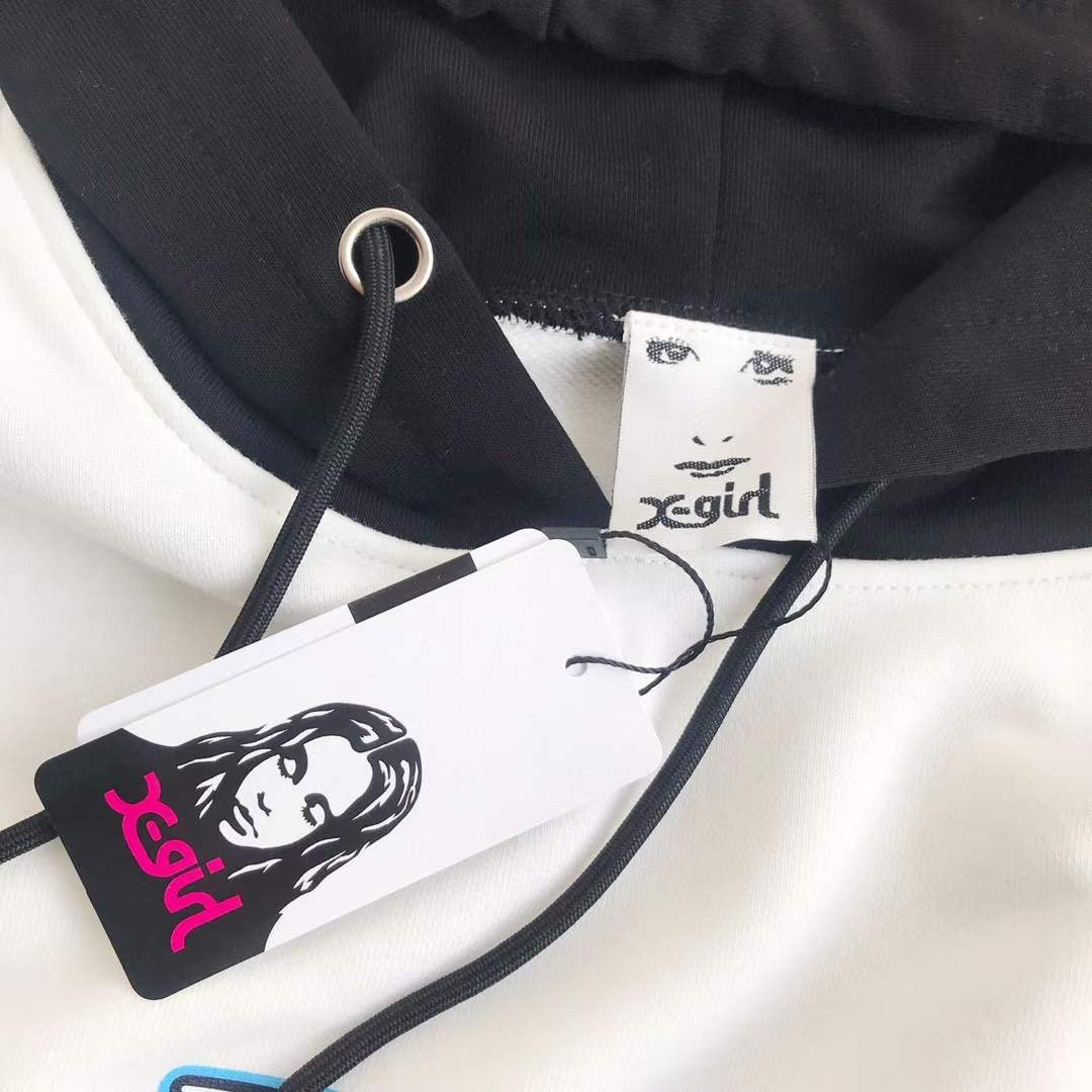 X girl接拼hoodies