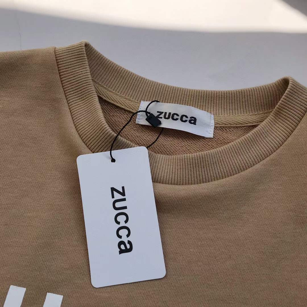 Zucca 淨色logo印花衛衣